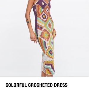 Zara colorful crochet NWT